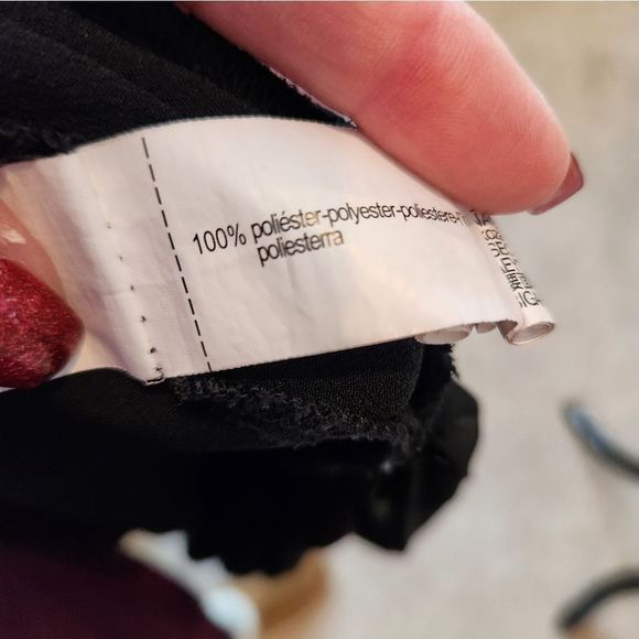 Zara founcy tunic length black blouse / mini-dress Babydoll size Small - Picture 5 of 5